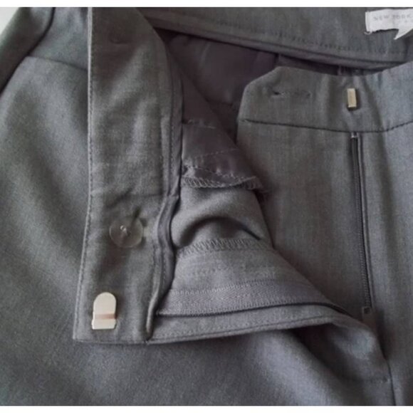 New York & Company® Unlined Stretch Sraight Wide Leg Dress Pants Size 10 Tall - Picture 9 of 14